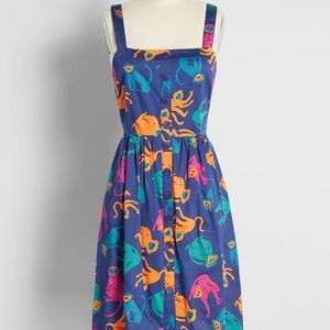 Modcloth Colorful Animal Print Mini Dress